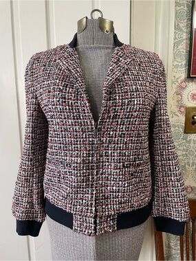 J CREW 2012 Tweed Bouclé Bomber Jacket
